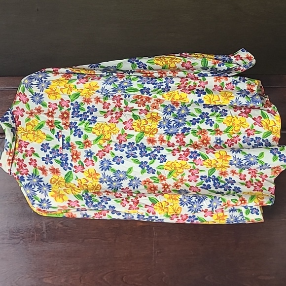 Vintage Rayon Floral Print Button Down Shirt Sz M - Picture 6 of 8
